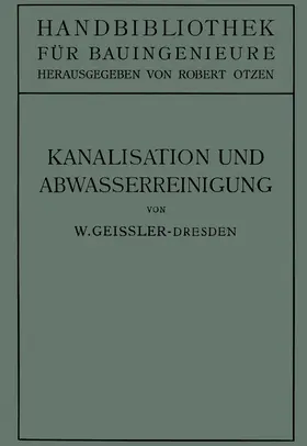 Geißler |  Kanalisation und Abwasserreinigung | Buch |  Sack Fachmedien
