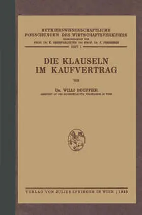 Bouffier / Oberparleiter / Findeisen | Die Klauseln im Kaufvertrag | E-Book | sack.de