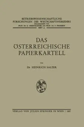 Salzer | Das Österreichische Papierkartell | E-Book | www.sack.de
