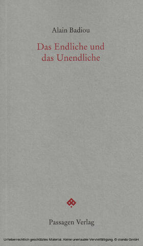 Badiou / Engelmann |  Das Endliche und das Unendliche | eBook | Sack Fachmedien