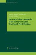 Büchele / Kerbler / Zelger |  The Law of Close Companies in the European Region Tyrol-South Tyrol-Trentino | Buch |  Sack Fachmedien