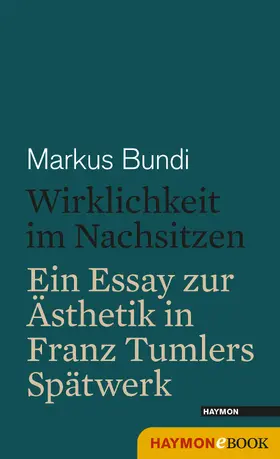 Bundi | Wirklichkeit im Nachsitzen | E-Book | www.sack.de