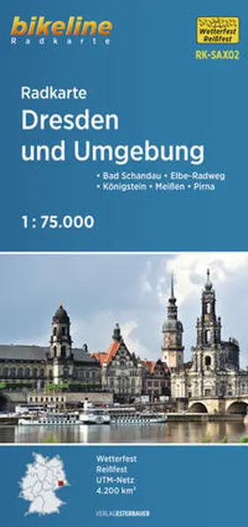  Radkarte Dresden und Umgebung 1 : 75.000 (RK-SAX02) | Sonstiges |  Sack Fachmedien