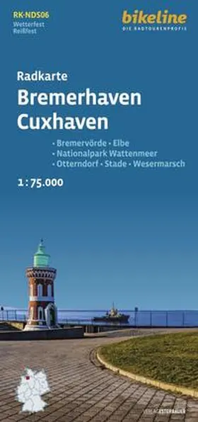 Verlag |  Radkarte Bremerhaven Cuxhaven (RK-NDS06) | Sonstiges |  Sack Fachmedien