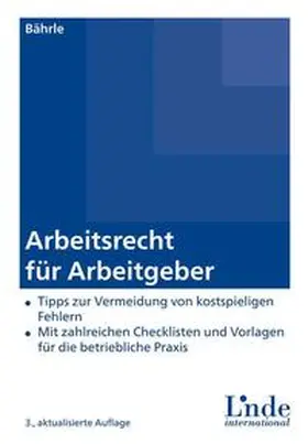Bährle |  Arbeitsrecht für Arbeitgeber | Buch |  Sack Fachmedien