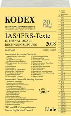 Wagenhofer / Doralt | KODEX Internationale Rechnungslegung IAS/IFRS - Texte 2018 | Buch | 978-3-7143-0325-4 | www.sack.de