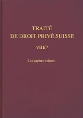 von Büren / Petitpierre-Sauvain |  Bd. VIII/7: Les papiers-valeurs | Buch |  Sack Fachmedien