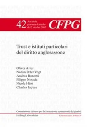 Vogt / Hirst / Bonomi |  Trust e istituti particolari del diritto anglosassone | Buch |  Sack Fachmedien