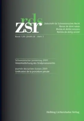 Bommer / Kuhn |  ZSR 2009 II Heft 1 - Schweizerischer Juristentag 2009 | Buch |  Sack Fachmedien