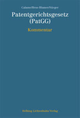 Calame / Addor / Hess-Blumer |  Patentgerichtsgesetz (PatGG) | Buch |  Sack Fachmedien
