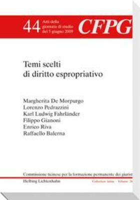 Gianoni / Campello / de Morpurgo | Temi scelti di diritto espropriativo | Buch | 978-3-7190-2972-2 | sack.de