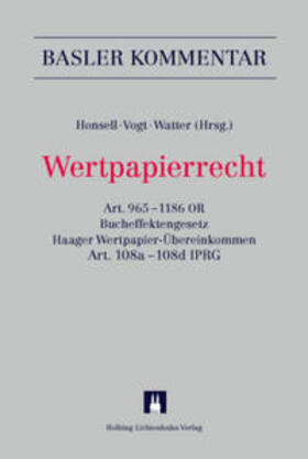 Honsell / Bahar / Vogt |  Wertpapierrecht | Buch |  Sack Fachmedien