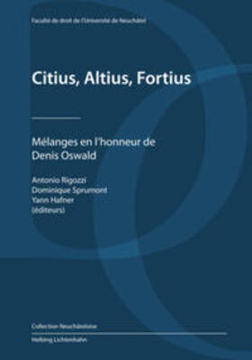 Rigozzi / Sprumont / Hafner |  Citius, Altius, Fortius | Buch |  Sack Fachmedien
