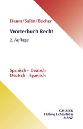 Daum / Salán García / Becher |  Wörterbuch Recht | Buch |  Sack Fachmedien