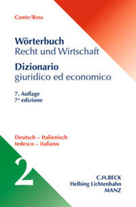 Conte / Boss |  Wörterbuch Recht und Wirtschaft - Dizionario giuridico ed economico | Buch |  Sack Fachmedien