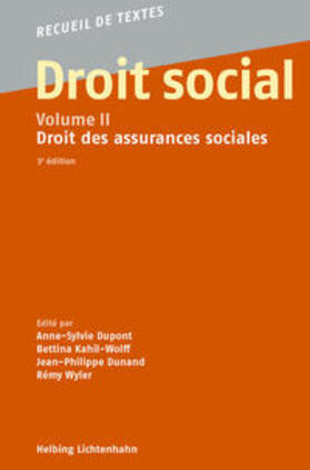 Dupont / Kahil-Wolff / Dunand |  Droit social, Volume II | Buch |  Sack Fachmedien