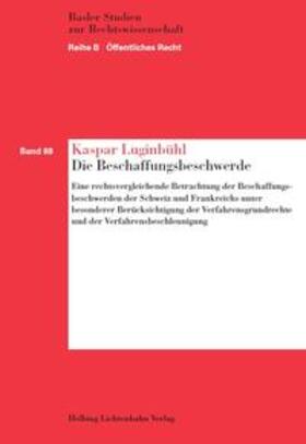 Luginbühl | Die Beschaffungsbeschwerde | Buch | 978-3-7190-3590-7 | sack.de