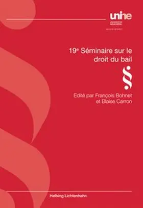 Bohnet / Carron |  19e séminaire sur le droit du bail | Buch |  Sack Fachmedien
