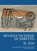 Borghi |  Rivista ticinese di diritto II-2016 | Buch |  Sack Fachmedien