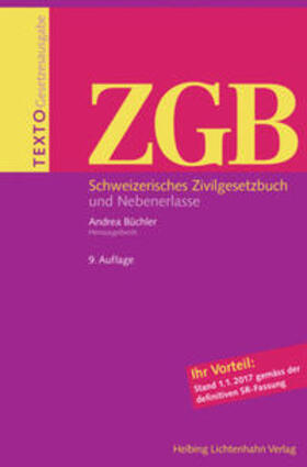 Büchler / Bauer / Berti (†) | Texto ZGB | Buch | 978-3-7190-3950-9 | sack.de