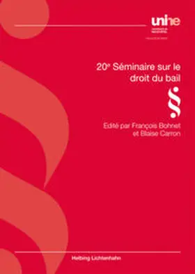 Bohnet / Carron |  20e séminaire sur le droit du bail | Buch |  Sack Fachmedien