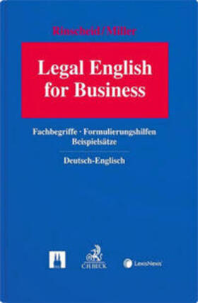 Rinscheid / Miller |  Legal English for Business | Buch |  Sack Fachmedien