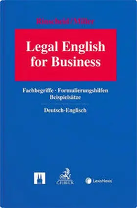 Rinscheid / Miller |  Legal English for Business | Buch |  Sack Fachmedien