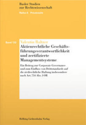 Baltzer | Baltzer, V: Aktienrechtliche Geschäftsführungsverantwortlich | Buch | sack.de