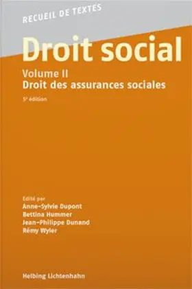 Dunand / Dupont / Hummer |  Droit social, Volume II | Buch |  Sack Fachmedien