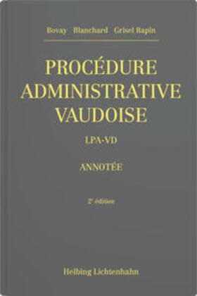 Bovay / Blanchard / Grisel Rapin | Procédure administrative vaudoise | Buch | 978-3-7190-4374-2 | sack.de