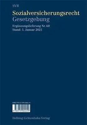 Imhof |  Sozialversicherungsrecht - Gesetzgebung EL 60 | Loseblattwerk |  Sack Fachmedien
