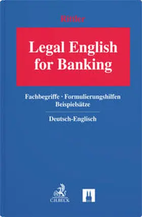 Rittler |  Legal English for Banking | Buch |  Sack Fachmedien
