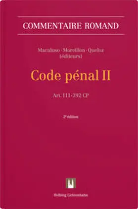 Macaluso / Moreillon / Queloz |  Code pénal II | Buch |  Sack Fachmedien