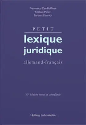 Zen-Ruffinen / Meier / Etterich |  Petit lexique juridique | Buch |  Sack Fachmedien