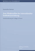 Besson |  Zum Wiederaufbau der internationalen Institutionenordnung | Buch |  Sack Fachmedien