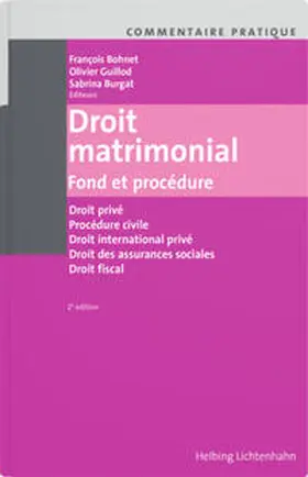 Bohnet / Burgat / Guillod |  Commentaire pratique Droit matrimonial | Buch |  Sack Fachmedien