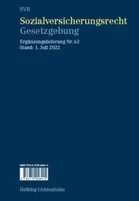 Imhof |  Sozialversicherungsrecht - Gesetzgebung EL 63 | Loseblattwerk |  Sack Fachmedien