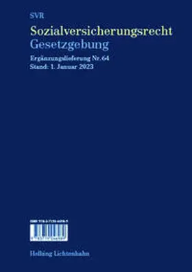 Imhof |  Sozialversicherungsrecht - Gesetzgebung EL 64 | Loseblattwerk |  Sack Fachmedien