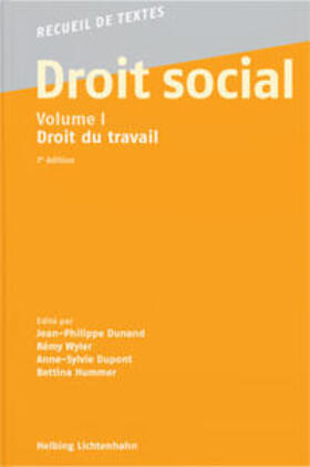 Dunand / Wyler / Dupont |  Droit social - Volume I | Buch |  Sack Fachmedien