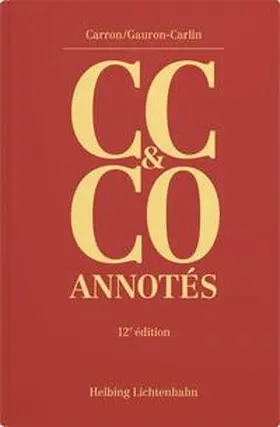 Carron / Gauron-Carlin |  Code civil suisse et Code des obligations annotés (CC & CO) | Buch |  Sack Fachmedien