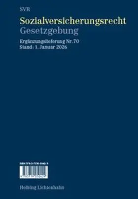 Imhof |  Sozialversicherungsrecht - Gesetzgebung EL 70 | Loseblattwerk |  Sack Fachmedien