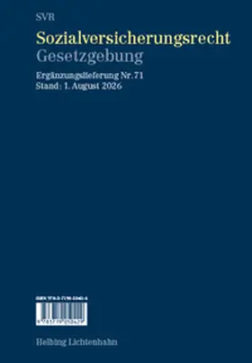 Imhof |  Sozialversicherungsrecht - Gesetzgebung EL 71 | Loseblattwerk |  Sack Fachmedien