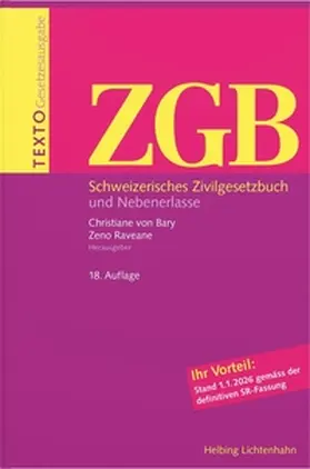 Raveane / von Bary |  TEXTO ZGB | Buch |  Sack Fachmedien