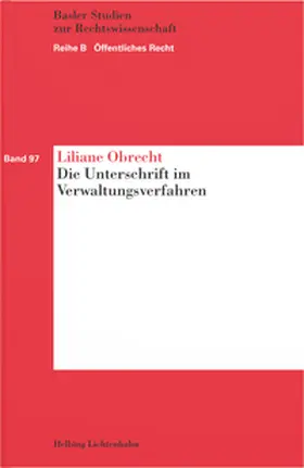 Obrecht |  Die Unterschrift im Verwaltungsverfahren | Buch |  Sack Fachmedien