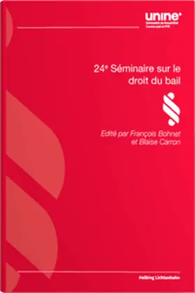 Bohnet / Carron | 24e Séminaire sur le droit du bail | Buch | 978-3-7190-5092-4 | www.sack.de