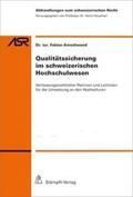Amschwand |  Qualitätssicherung im schweizerischen Hochschulwesen | Buch |  Sack Fachmedien