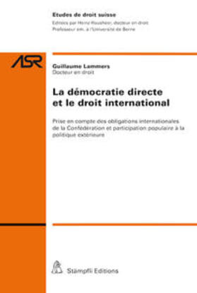 Lammers |  La démocratie directe et le droit international | Buch |  Sack Fachmedien
