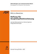 Jaun |  Haftung für Sorgfaltspflichtverletzung (f. d. Schweiz) | Buch |  Sack Fachmedien