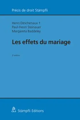 Deschenaux / Steinauer / Baddeley |  Les effets du mariage | Buch |  Sack Fachmedien