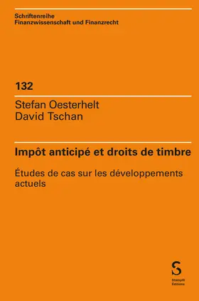 Tschan / Oesterhelt |  Impôt anticipé et droits de timbre | Buch |  Sack Fachmedien